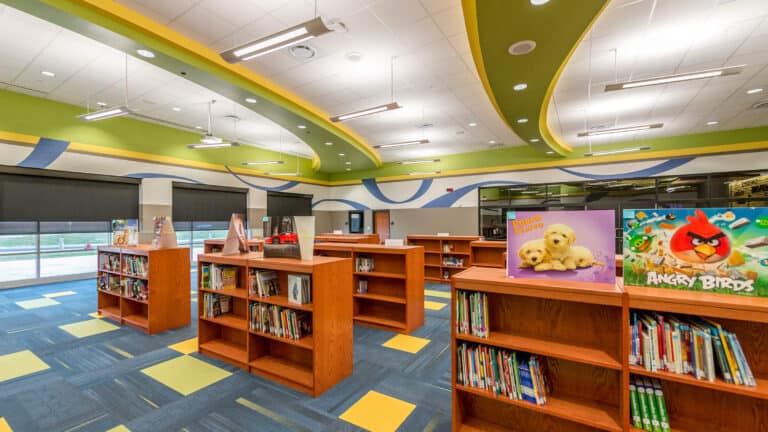 Interior View of School Liibrary