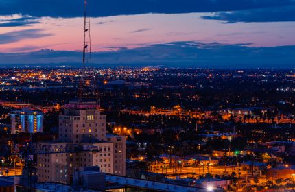 Aerial View of Phoenix at Dusk