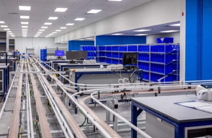Pharmaceutical distribution center conveyor belt
