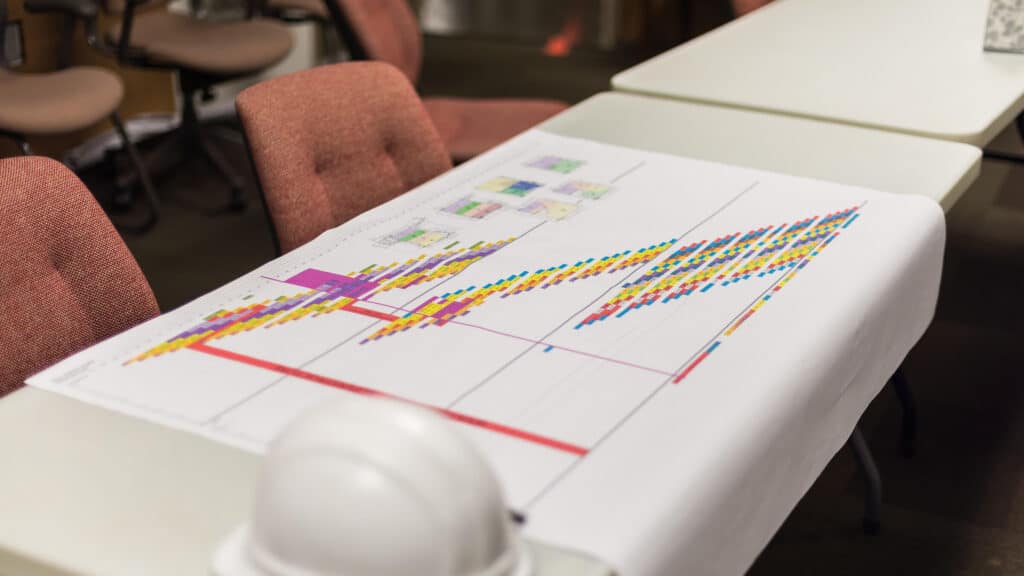 preconstruction services - printout of sprint timeline