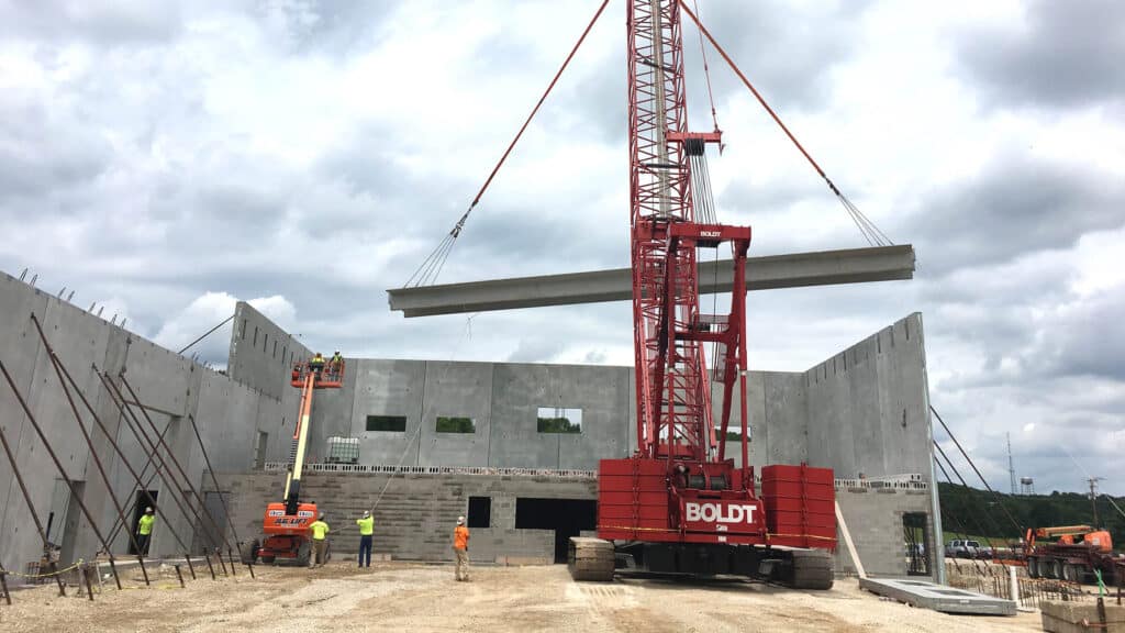 County Garage Precast Concrete Installation - Sheboygan County