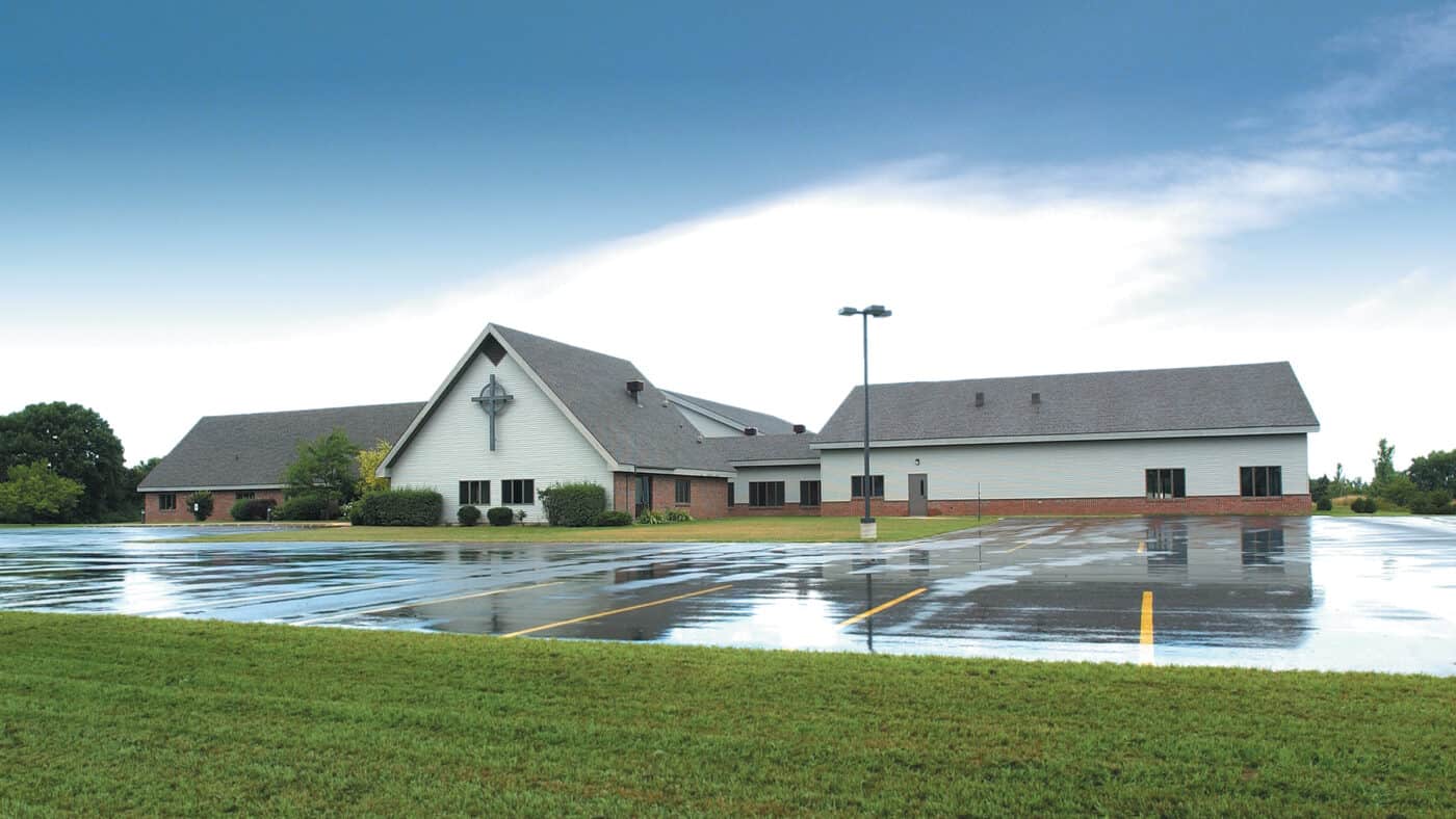 All Saints Lutheran Church Exterior with Parking