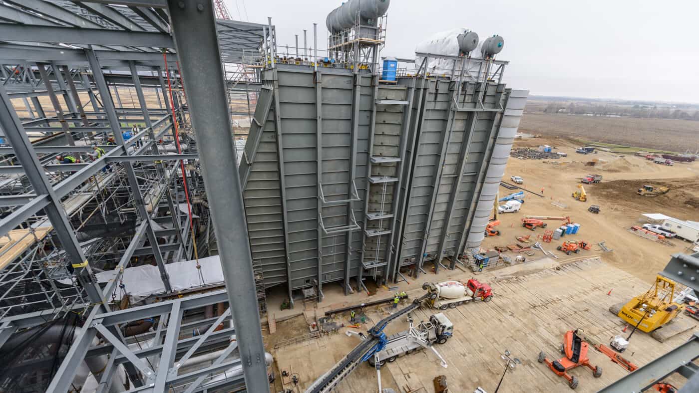 Alliant Energy Marshalltown Generating Station Aerial View of Construction Site