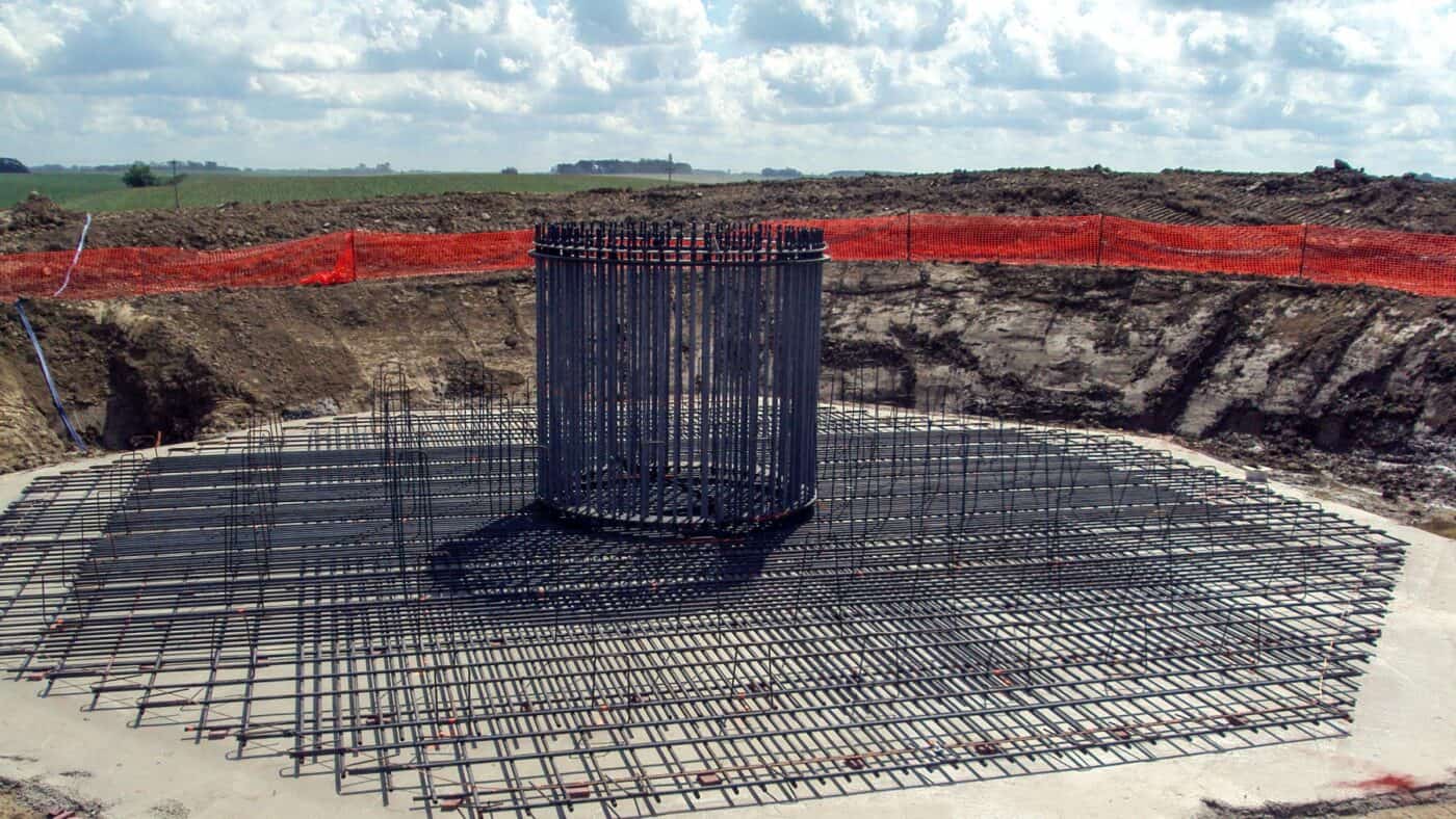 Alliance Energy - Bent Tree Wind Farm - Rebar Installation during Site Preparation