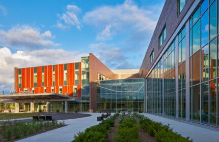 Aurora Medical Center - Bay Area Exterior of Main Entrance with Gardens