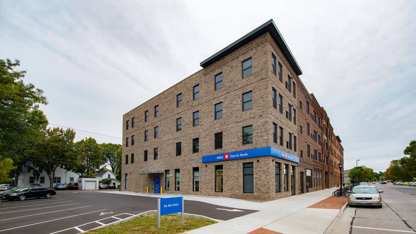 BMO Harris Bank - Eau Claire Exterior of Building and Parking Lot