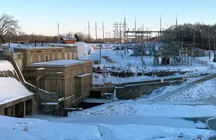 Dakota County - Byllesby Dam Powerhouse Exterior on River - Site