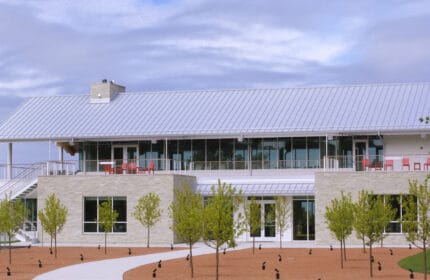 Egg Harbor Library and Kress Pavilion Exterior and Walkway