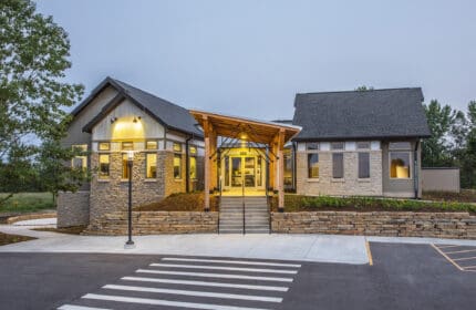 Gordon Bubolz Nature Preserve - Exterior Lit at Dusk