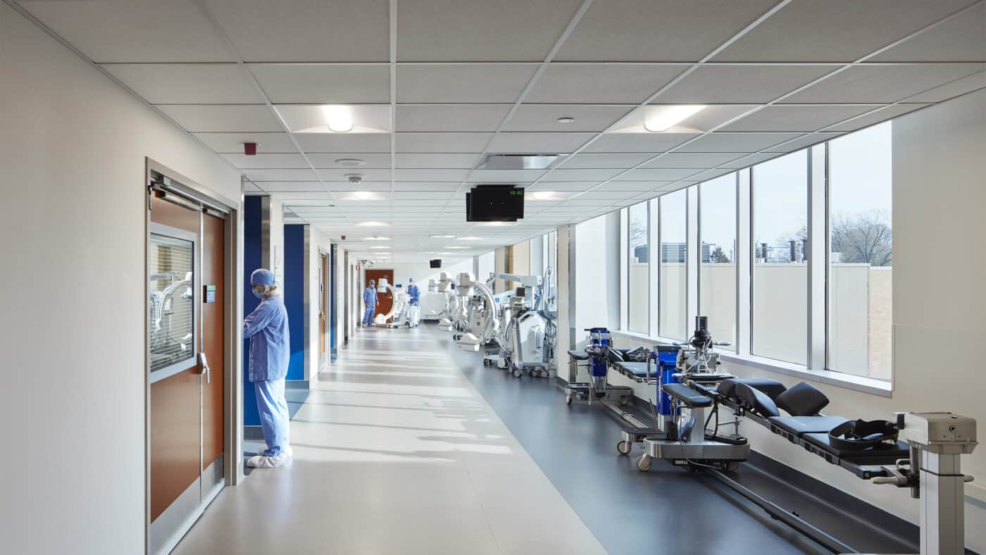 Mayo Clinic Health System - Mankato Hospital View of Corridor with Suites