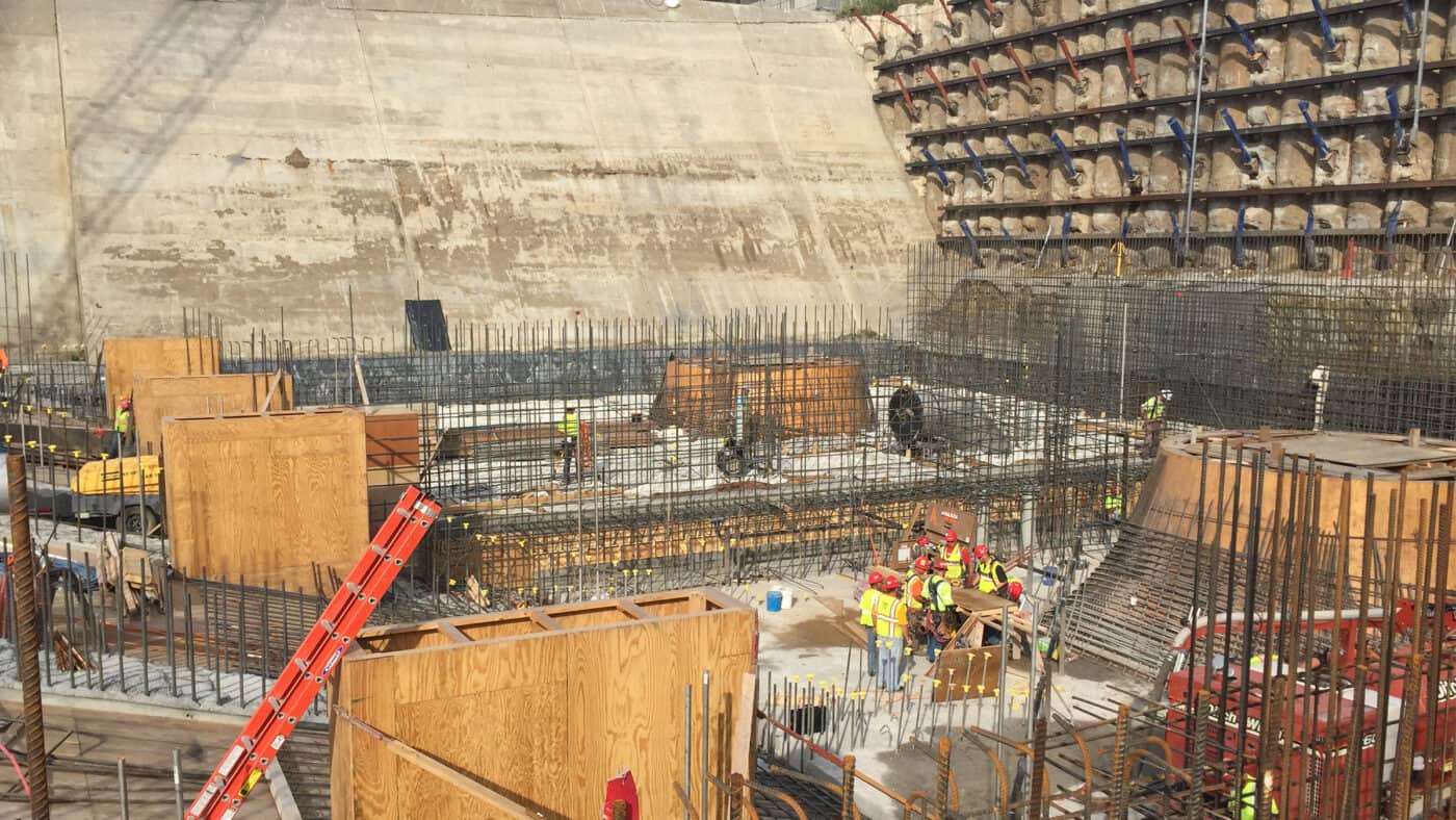 Missouri River Energy Services - Red Rock Hydroelectric Plant Construction View of Site