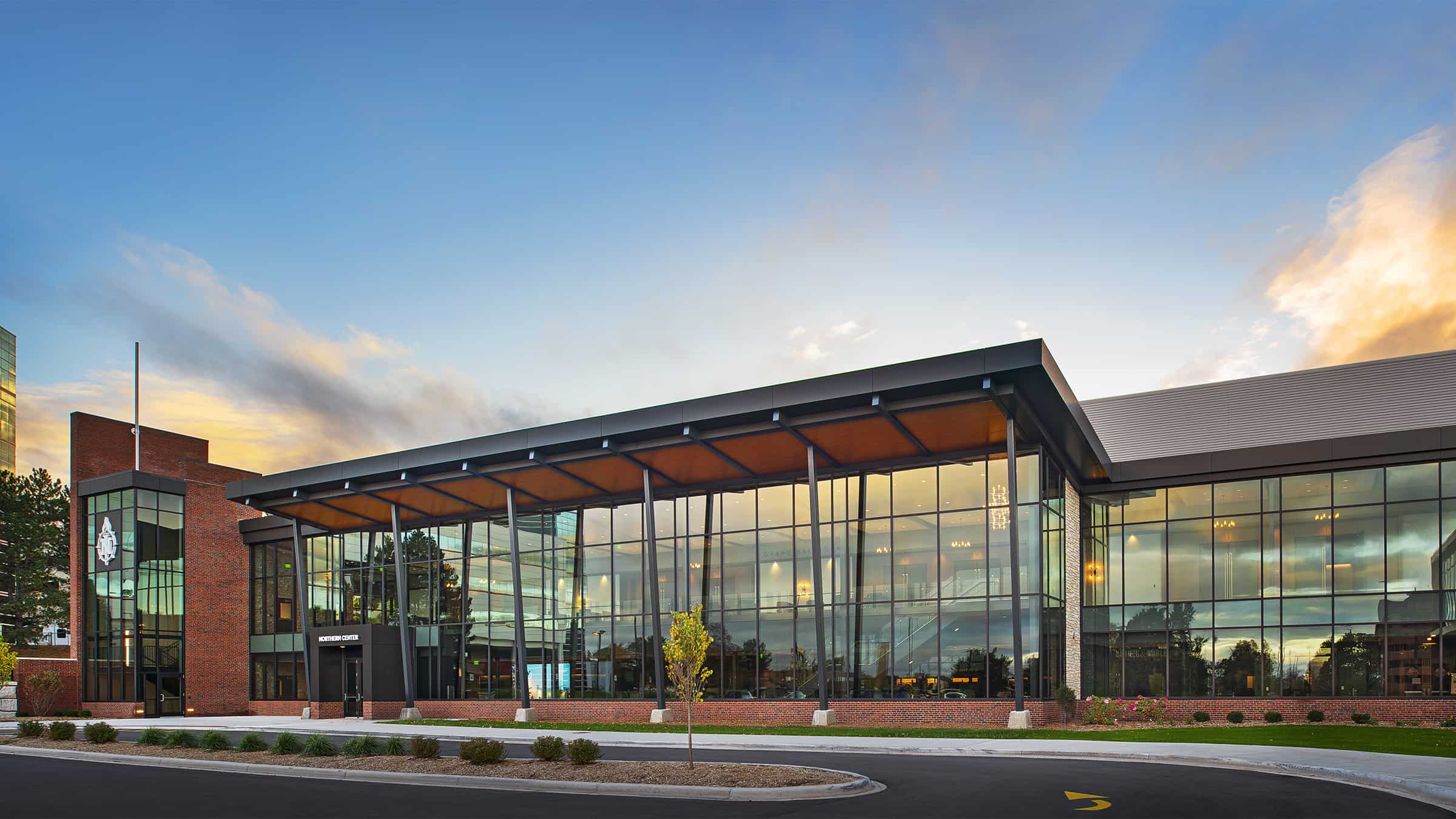 Northern Michigan University - Northern Center Exterior at Dusk