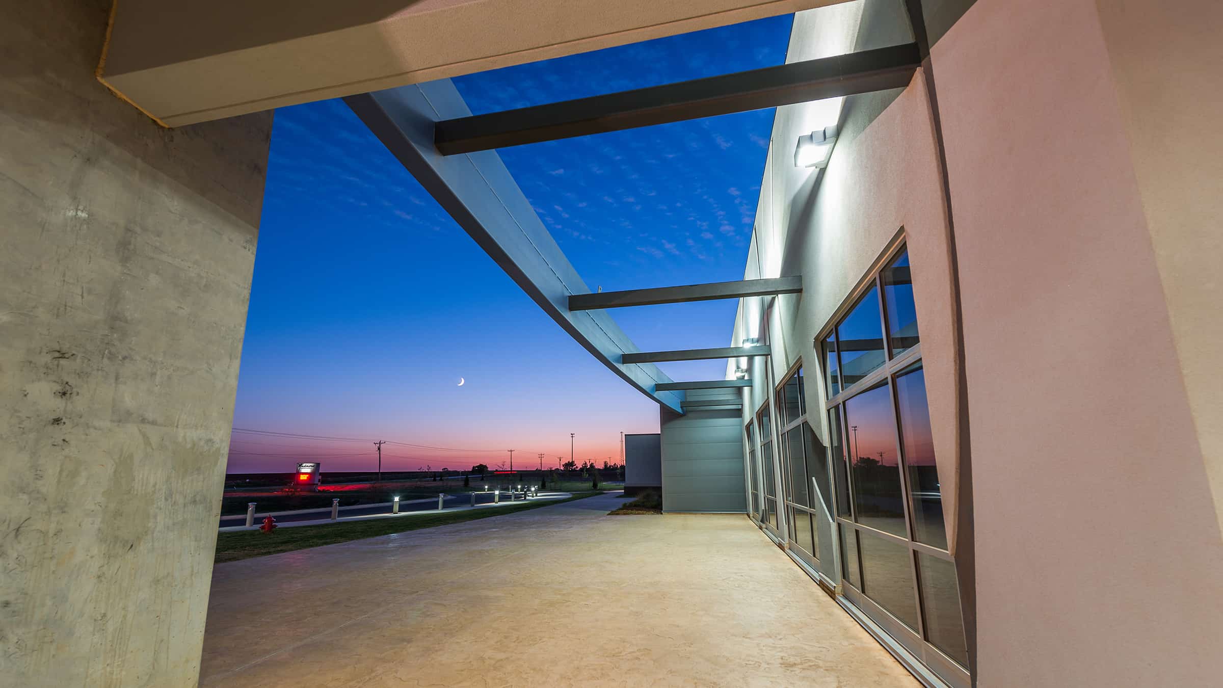 Piedmont Public Schools - Piedmont Intermediate Center Exterior at Dusk