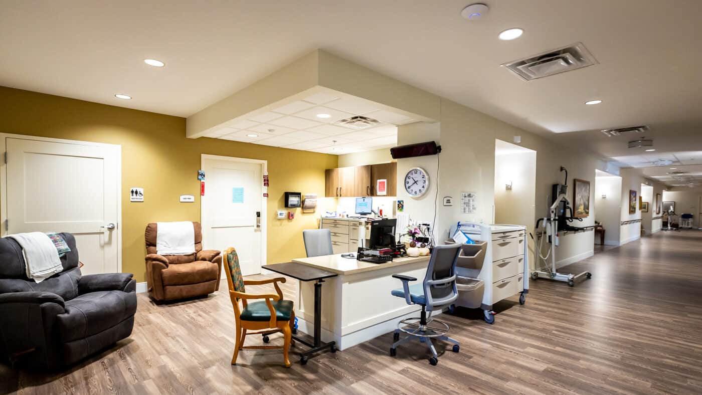 Spanish Cove Retirement Community Staff Desk, Seating, Medical Equipment