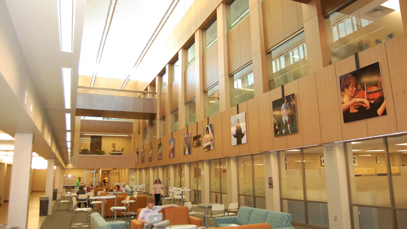 St. Olaf College - Tomson Hall Renovation - Interior Seating in Atrium