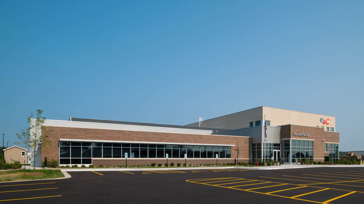 WEC Energy Group - Training Center - View of Building Exterior with Parking Lot