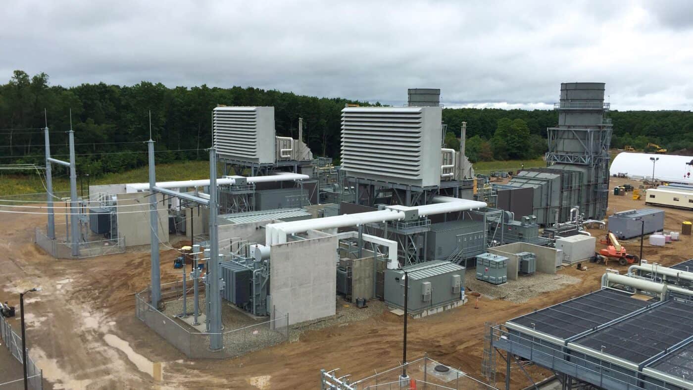 Woverine Power Cooperative - Alpine Power Plant Construction Site View from Above