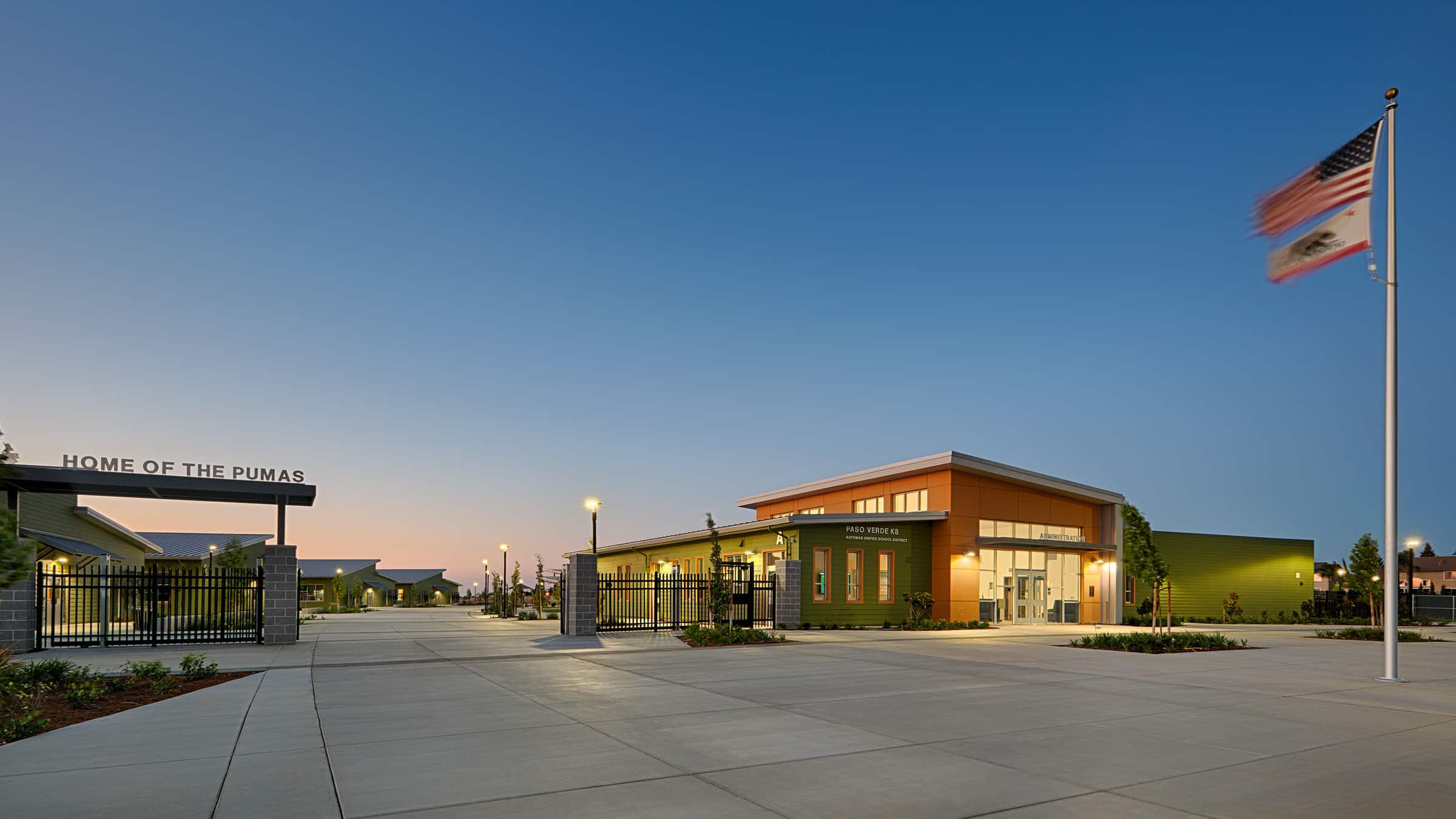 Natomas Unified School District - Paso Verde K-8 School Construction Project Classroom Exteriors