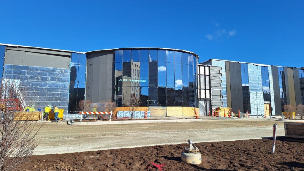 Appleton Public Library Exterior Windows in progress