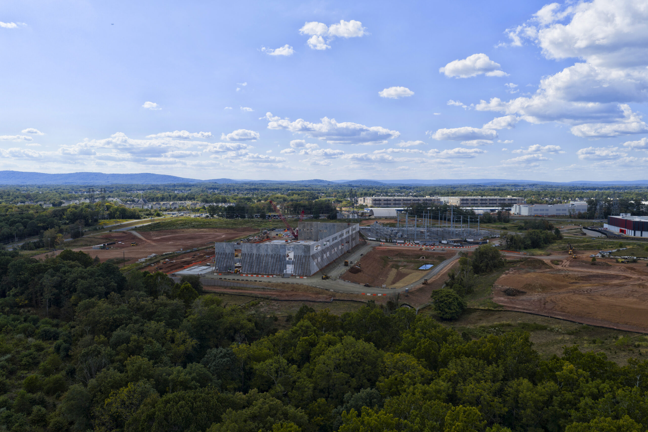 data center construction work in progress